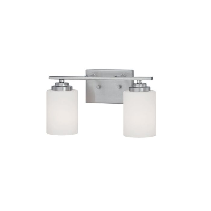 Millennium Lighting Durham 2 Light Bathroom Vanity Light in Satin Nickel