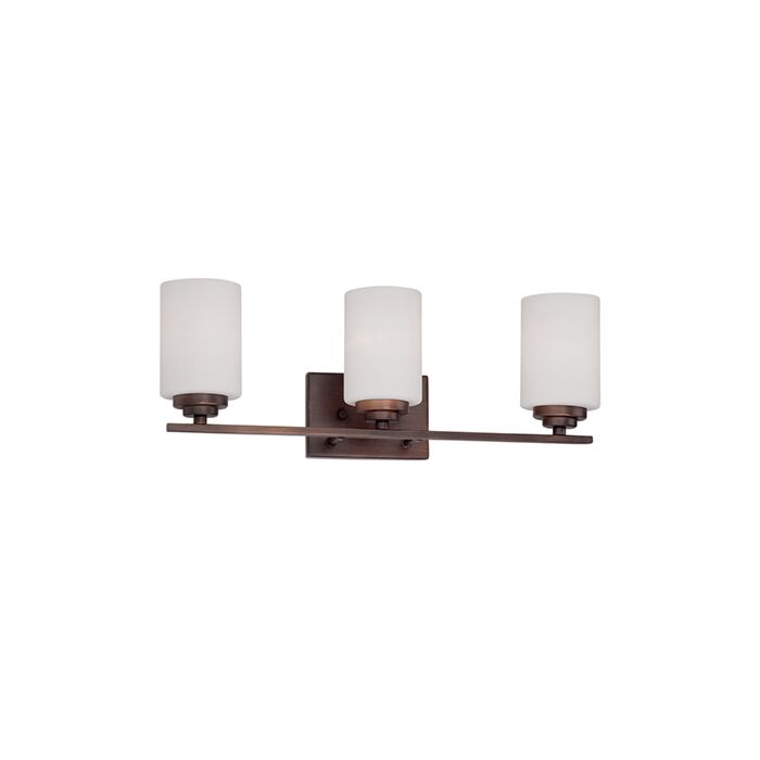 Millennium Lighting Durham 3 Light Bathroom Vanity Light in Rubbed Bronze