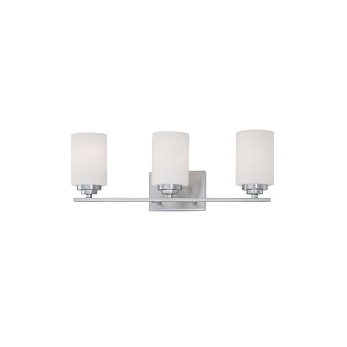 Millennium Lighting Durham 3 Light Bathroom Vanity Light in Satin Nickel