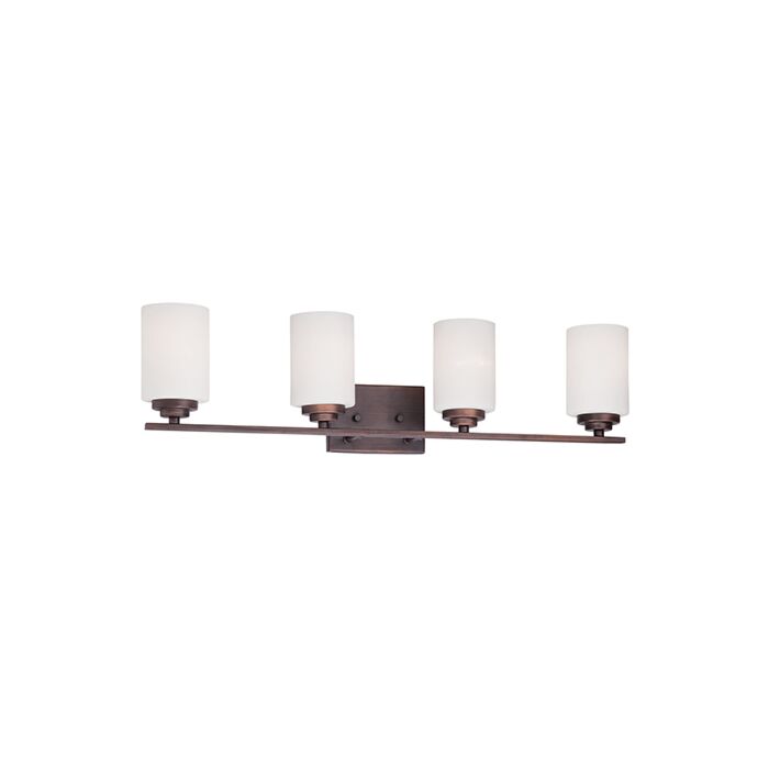 Millennium Lighting Durham 4 Light Bathroom Vanity Light in Rubbed Bronze