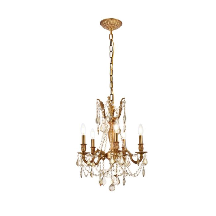 Rosalia 5-Light Pendant in French Gold