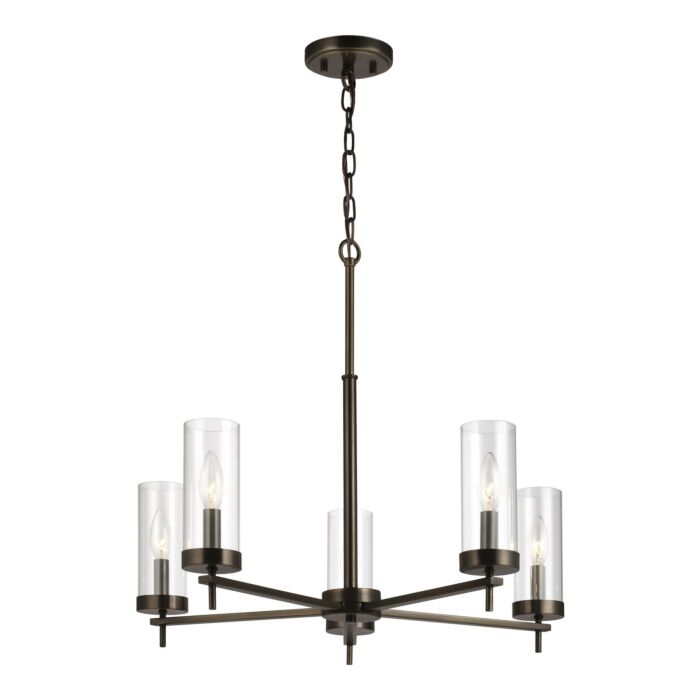 Sea Gull Zire 5 Light LED Chandelier in Brushed Oil Rubbed Bronze