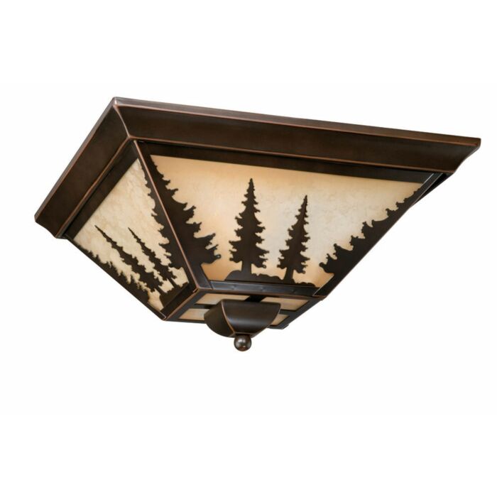 Yosemite 3-Light Flush Mount in Burnished Bronze