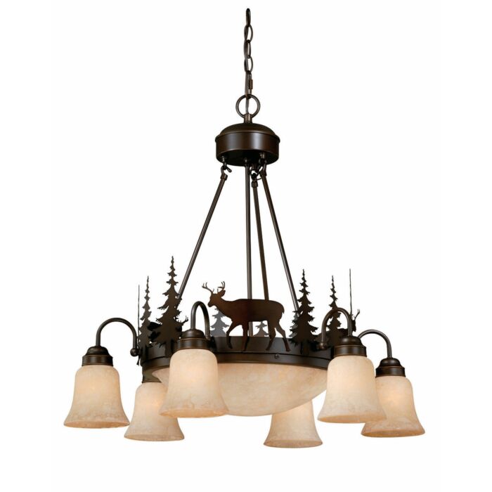 Bryce 9-Light Chandelier in Burnished Bronze