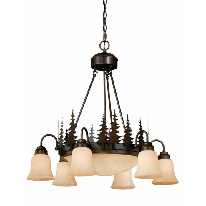 Yosemite 9-Light Chandelier in Burnished Bronze