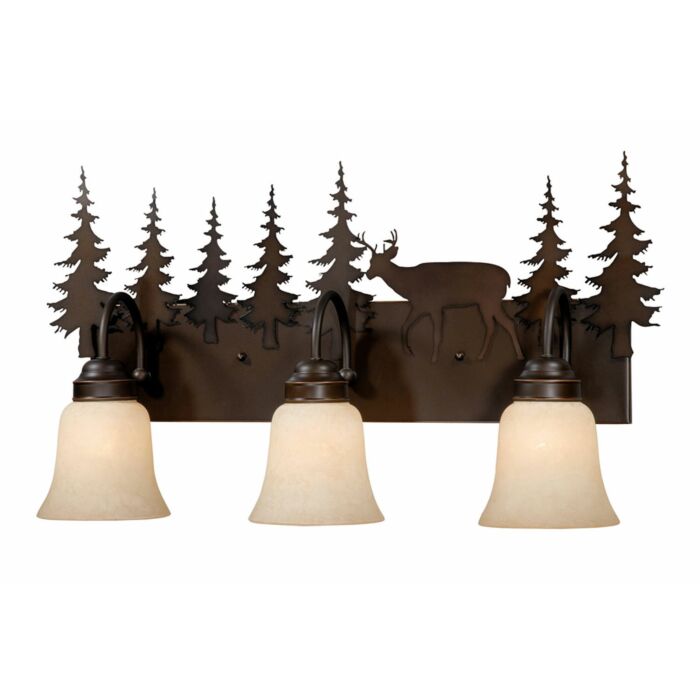 Bryce 3-Light Bathroom Vanity Light in Burnished Bronze