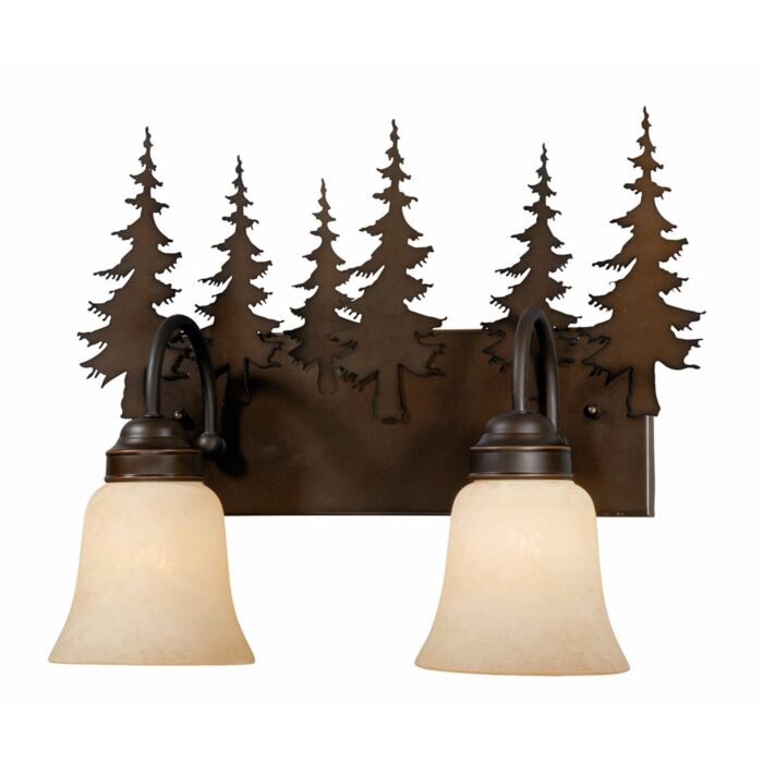 Yosemite 2-Light Bathroom Vanity Light in Burnished Bronze