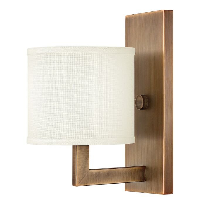 Hinkley Hampton 1 Light Sconce in Brushed Bronze