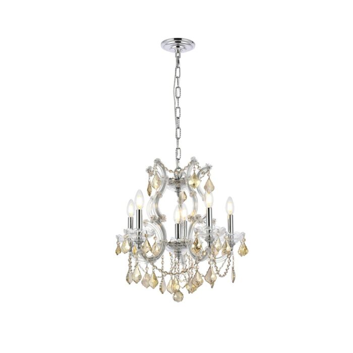 Maria Theresa 6-Light Pendant in Chrome