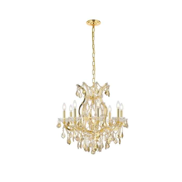 Maria Theresa 9-Light Chandelier in Gold