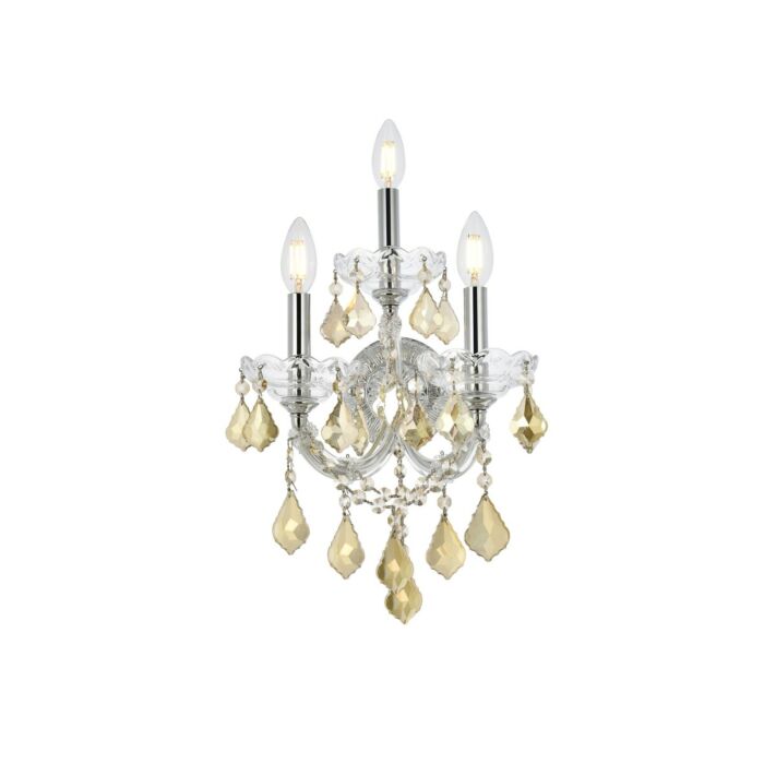 Maria Theresa 3-Light Wall Sconce in Chrome
