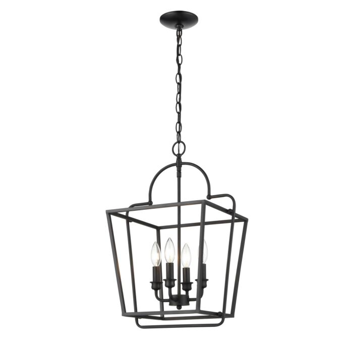Millennium 4 Light Pendant Light in Matte Black