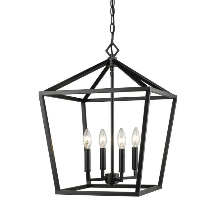 Millennium Lighting 4 Light Pendant in Matte Black
