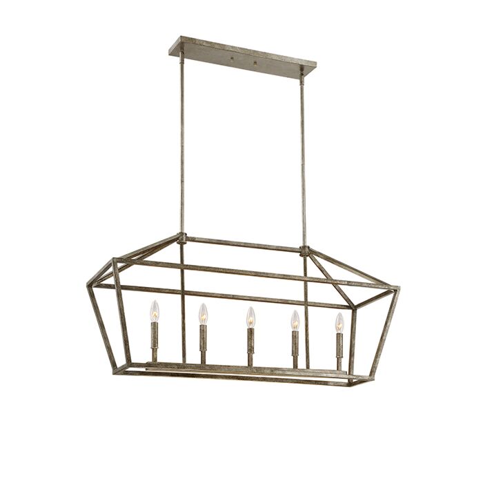 Millennium Lighting 3000 Series 5 Light Pendant in Antique Silver