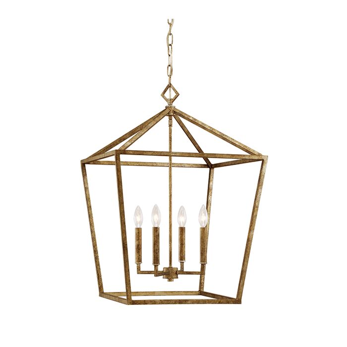 Millennium Lighting 3000 Series 4 Light Pendant in Vintage Gold