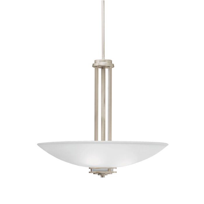 Kichler Hendrik 3 Light Inverted Pendant in Brushed Nickel