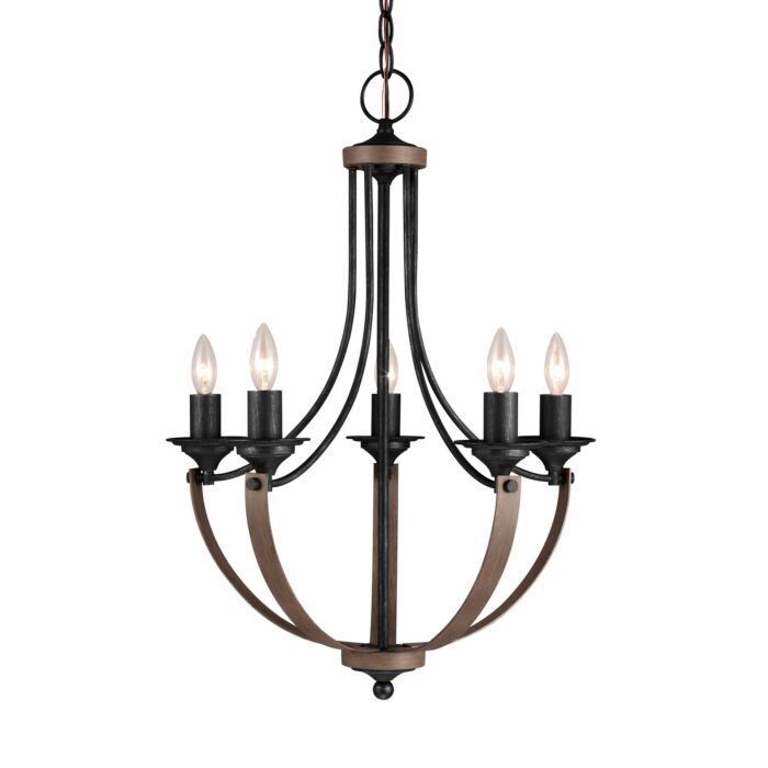 Sea Gull Corbeille 5 Light Chandelier in Stardust