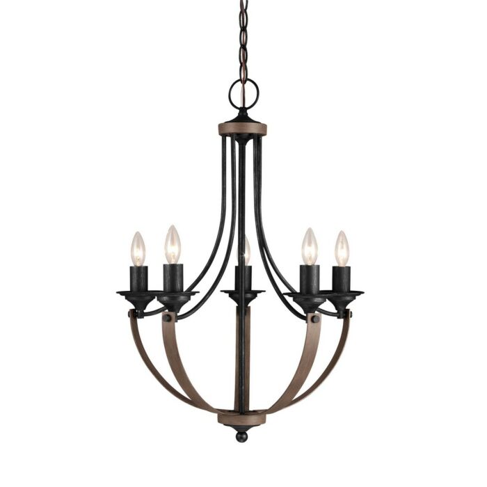 Sea Gull Corbeille 5 Light Chandelier in Stardust