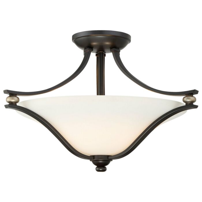 Minka Lavery Shadowglen 2 Light Ceiling Light in Lathan Bronze with Gold Highlights