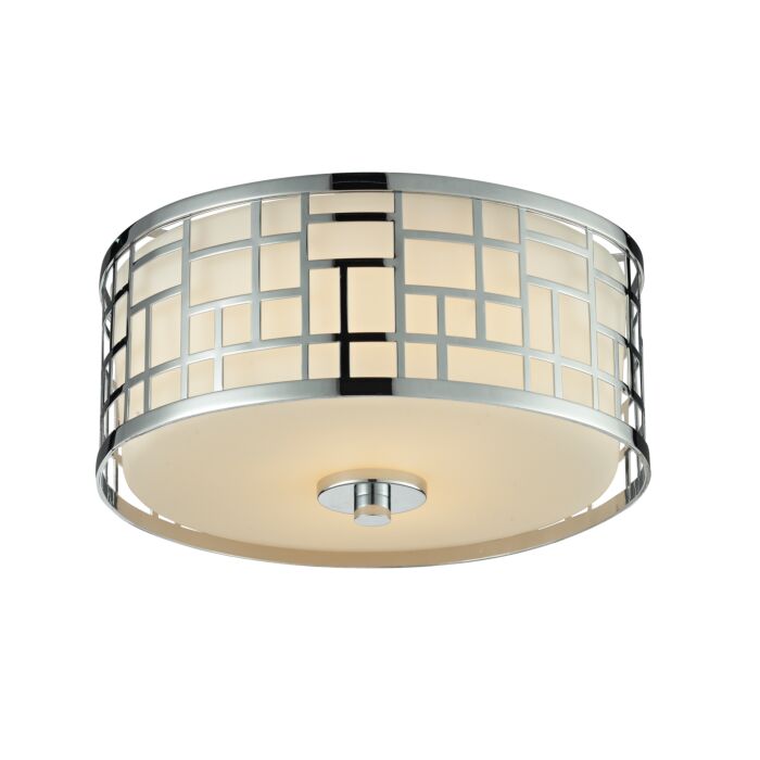 Z Lite Elea 2 Light Flush Mount Ceiling Light In Chrome