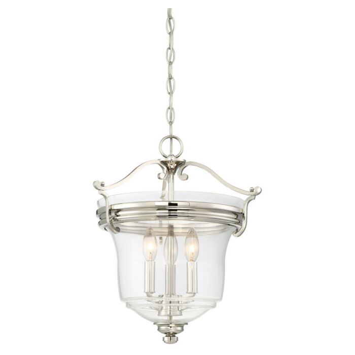 Minka Lavery Audrey's Point 3 Light 16 Inch Pendant Light in Polished Nickel