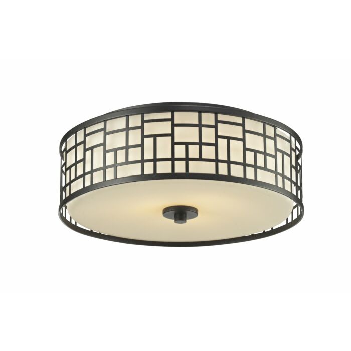Z Lite Elea 3 Light Flush Mount Ceiling Light In Bronze