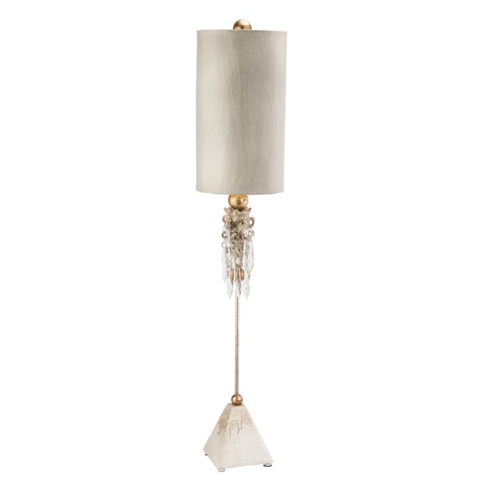 Madison 1-Light Buffet Lamp in Pyramid w with putty finish