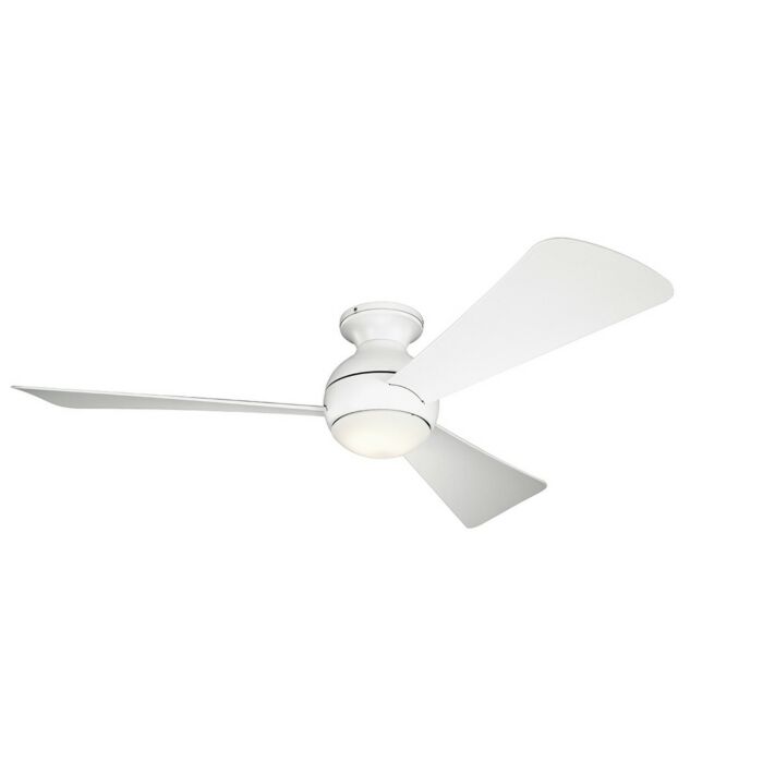 Kichler Sola 54 Inch LED Flush Mount Ceiling Fan in Matte White
