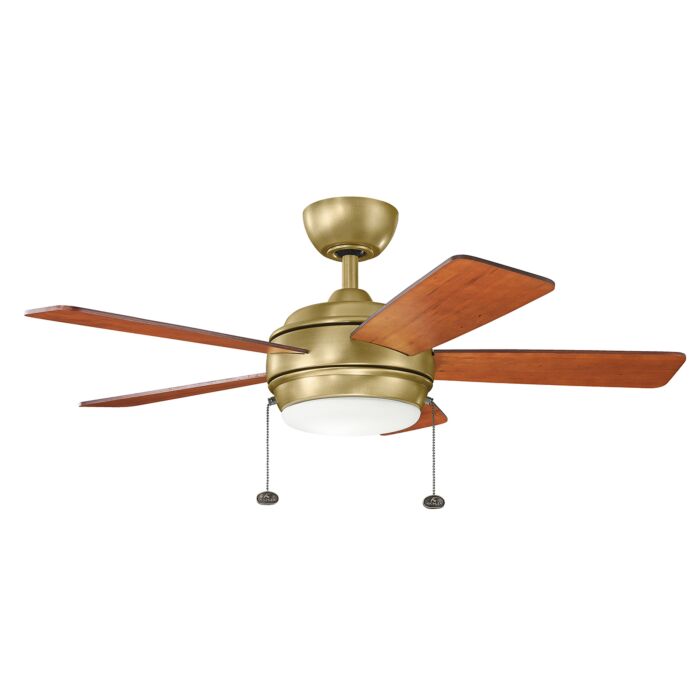 Kichler Starkk 42 Inch LED Ceiling Fan in Natural Brass
