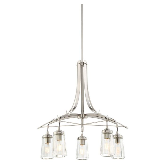 Minka Lavery Poleis 5 Light Chandelier in Brushed Nickel