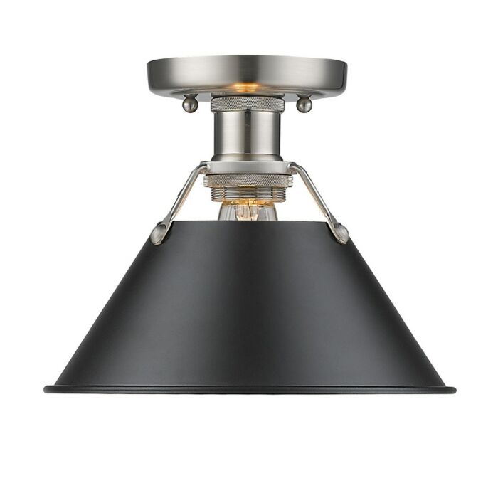 Golden Orwell 10 Inch Ceiling Light in Pewter