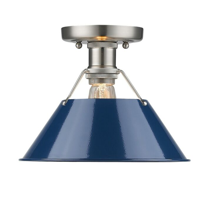 Golden Orwell 10 Inch Ceiling Light in Pewter