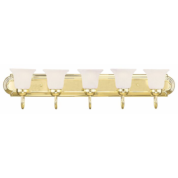 Rivera 5-Light Bathroom Vanity Light in Polished Brass