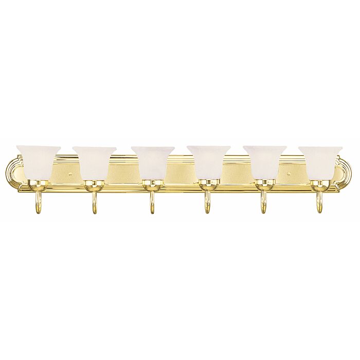 Rivera 6-Light Bathroom Vanity Light in Polished Brass