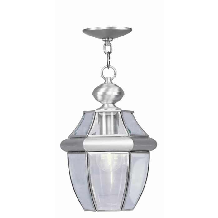 Monterey 1-Light Outdoor Pendant in Brushed Nickel