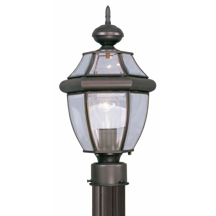 Monterey 1-Light Outdoor Post-Top Lanterm in Bronze