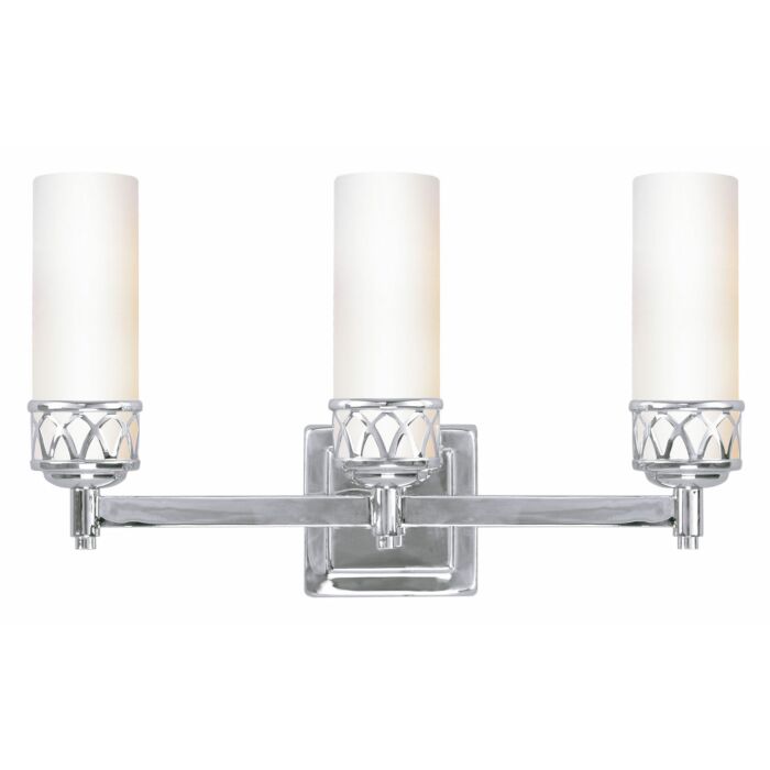 Westfield 3-Light Bathroom Vanity Light in Polished Chrome