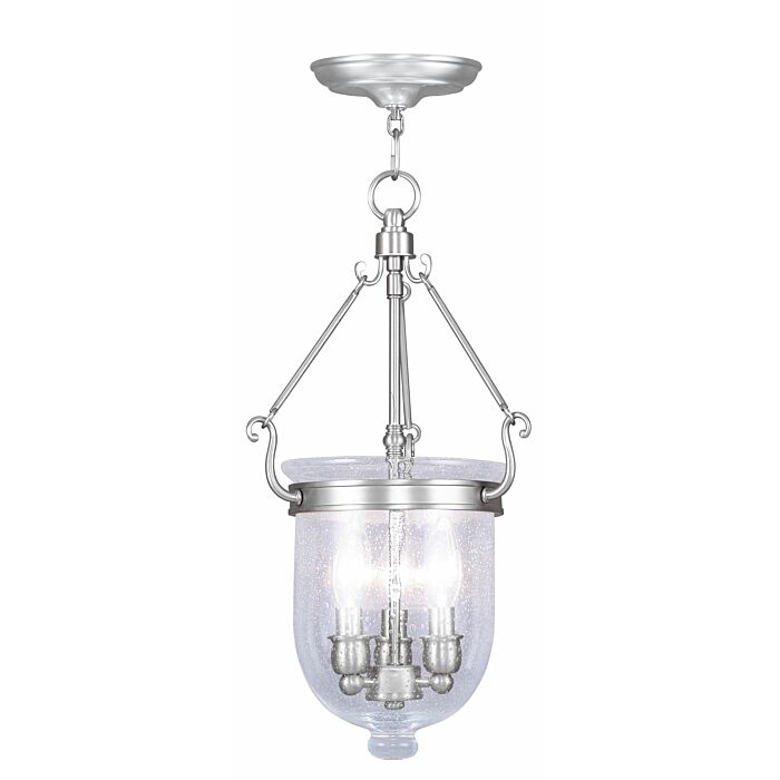 Jefferson 3-Light Pendant in Brushed Nickel
