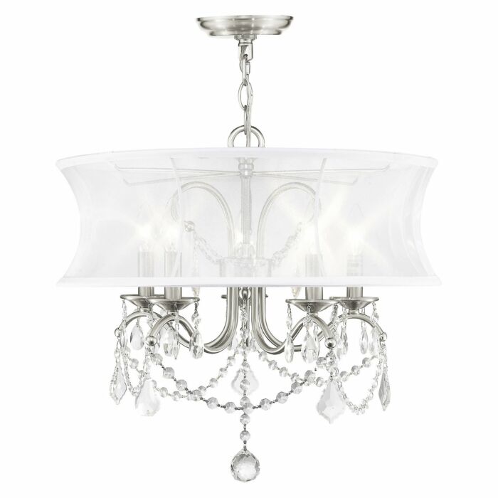 Newcastle 5-Light Chandelier in Brushed Nickel