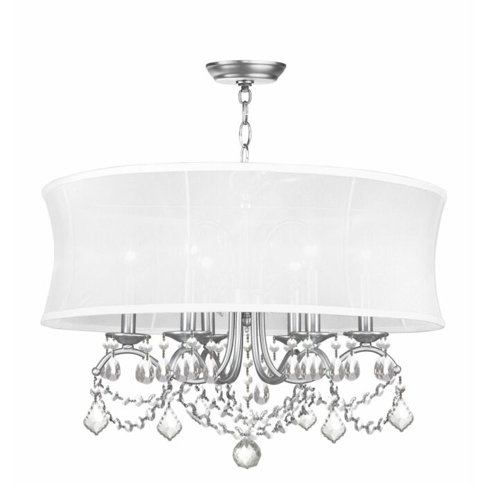 Newcastle 6-Light Chandelier in Brushed Nickel