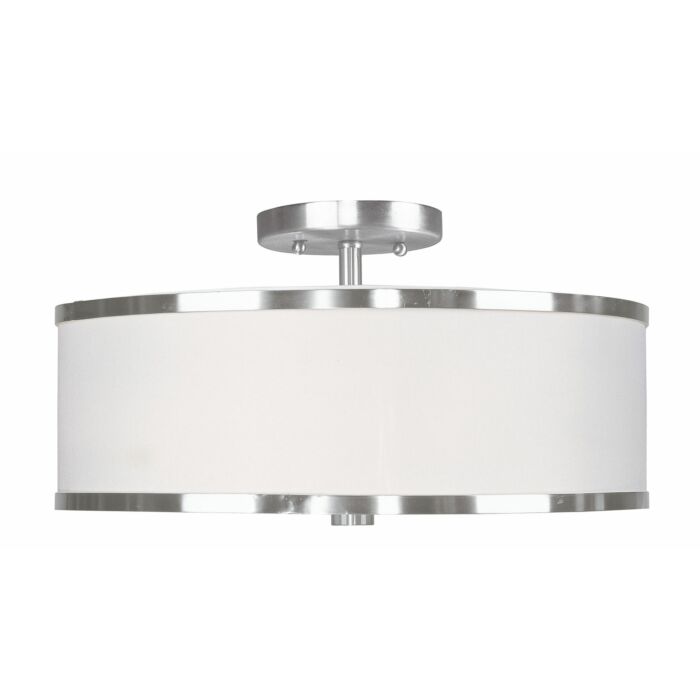 Park Ridge 3-Light Ceiling Mount in Brushed Nickel