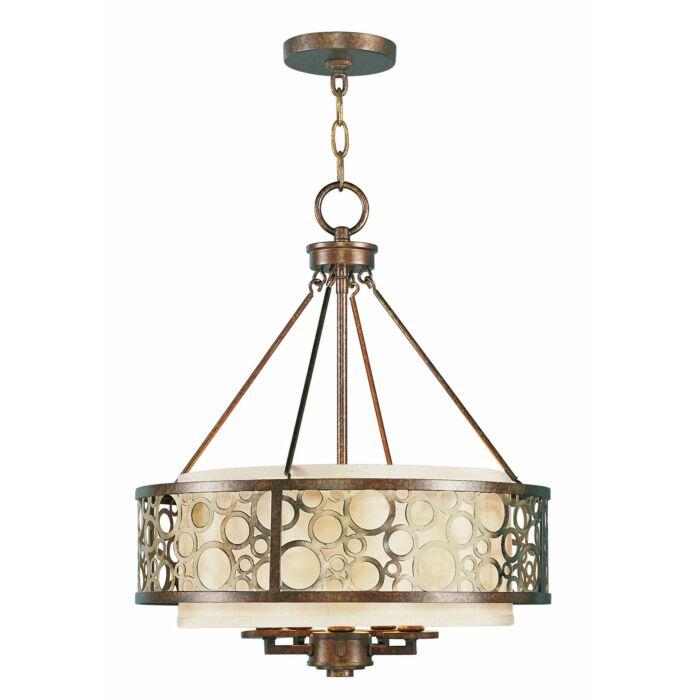 Avalon 5-Light Chandelier in Hand Applied Palacial Bronze w with Gildeds