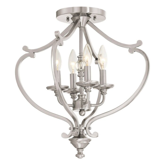 Minka Lavery Savannah Row 18 Inch Convertible Ceiling Light in Brushed Nickel