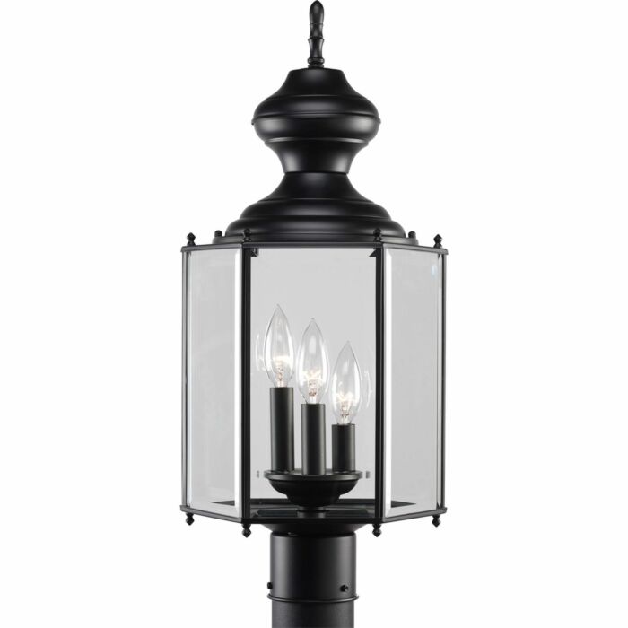 Carriage Classics 3-Light Post Lantern in Black