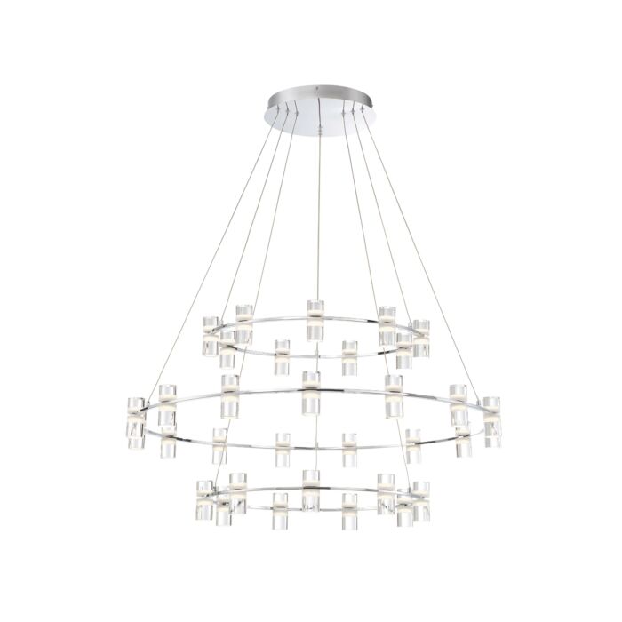 Eurofase Netto 33 Light Chandelier in Chrome