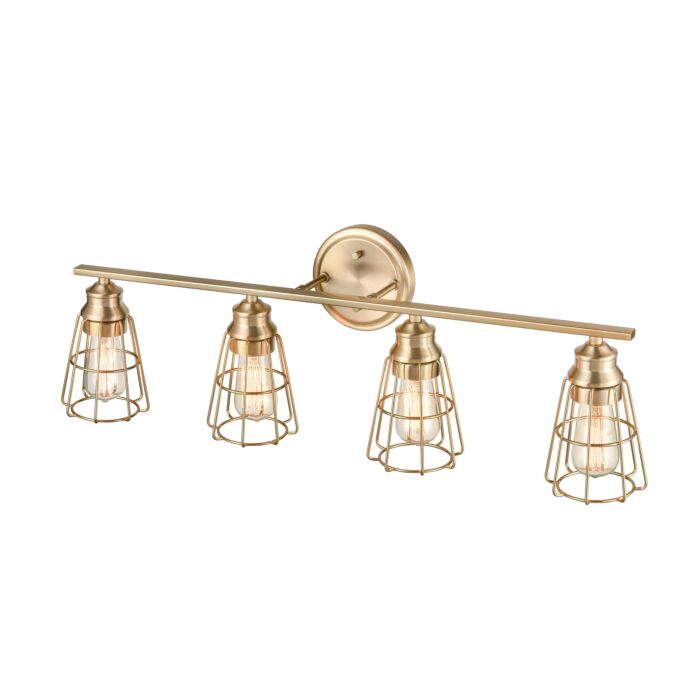 Millennium 4 Light Bathroom Vanity Light in Modern Gold