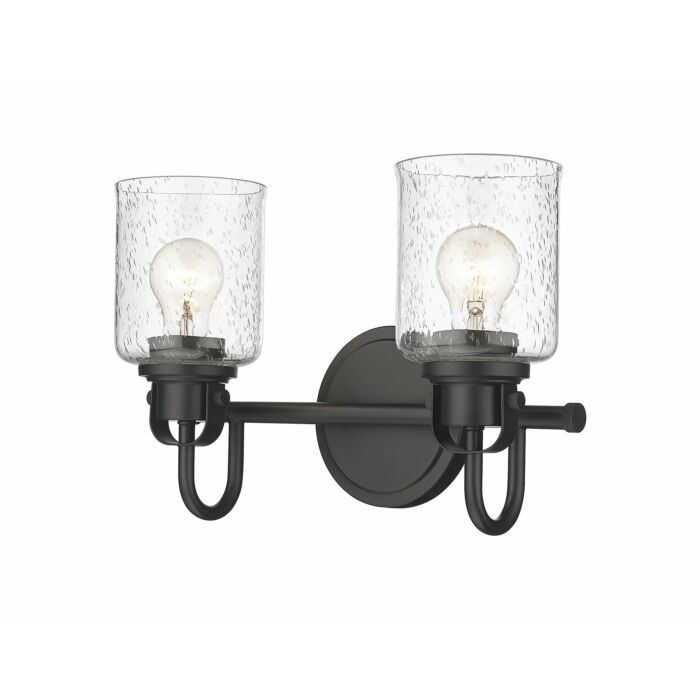 Z Lite Kinsley 2 Light Bathroom Vanity Light In Matte Black