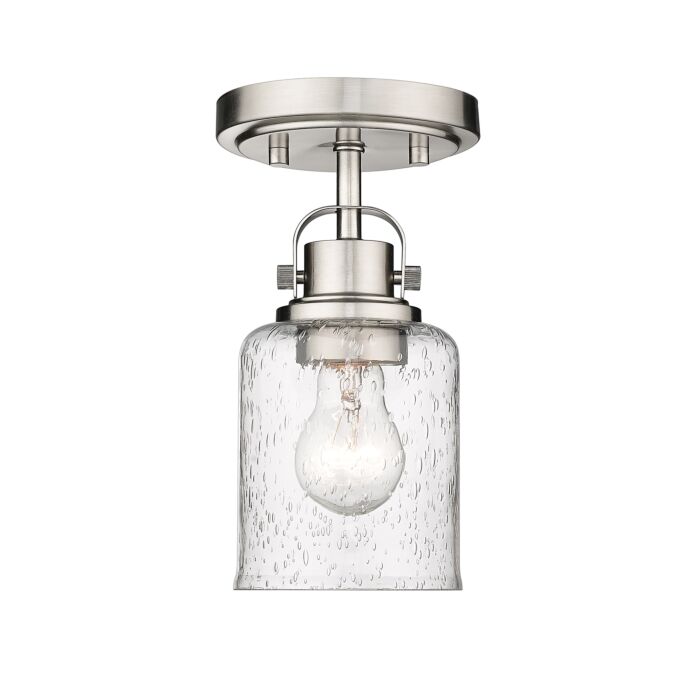 Z Lite Kinsley 1 Light Flush Mount Ceiling Light In Brushed Nickel