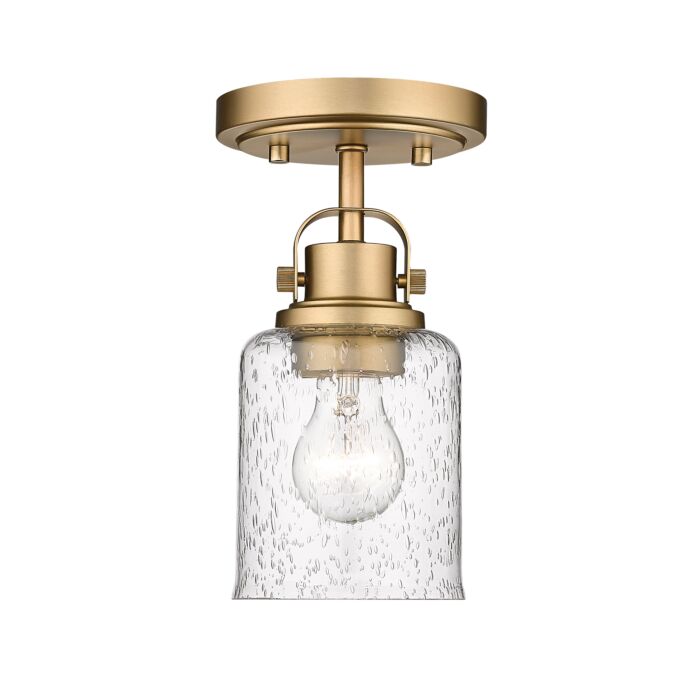 Z Lite Kinsley 1 Light Flush Mount Ceiling Light In Heirloom Gold