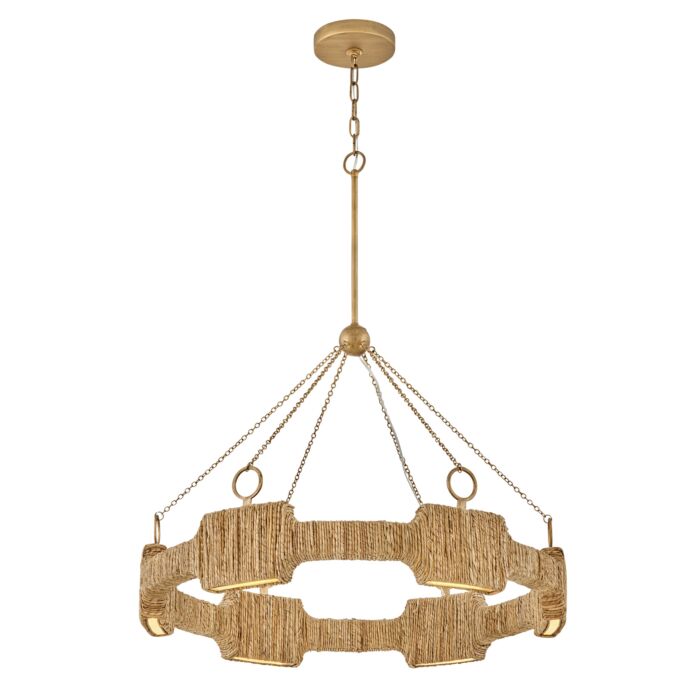 Raffi Medium LED Single Tier Chandelier in Burnished Gold